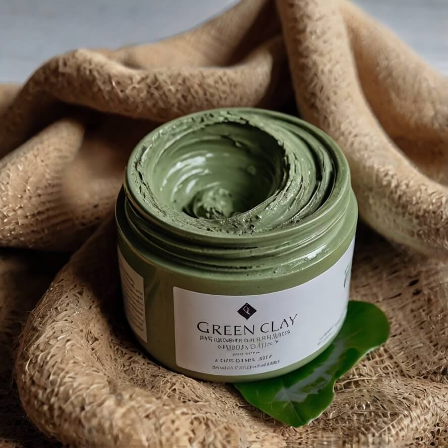 Máscara facial caseira de argila verde para controle da oleosidade e combate à acne